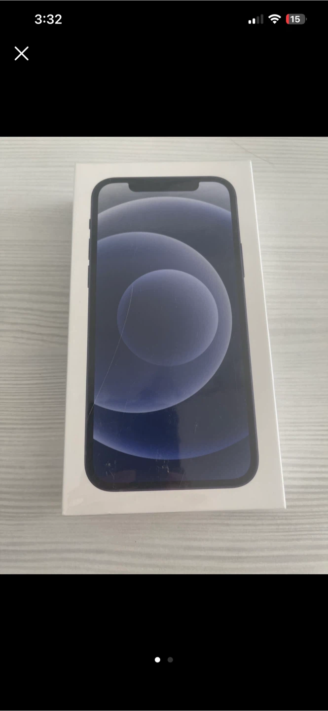 A brand new black iPhone 12 64 GB
