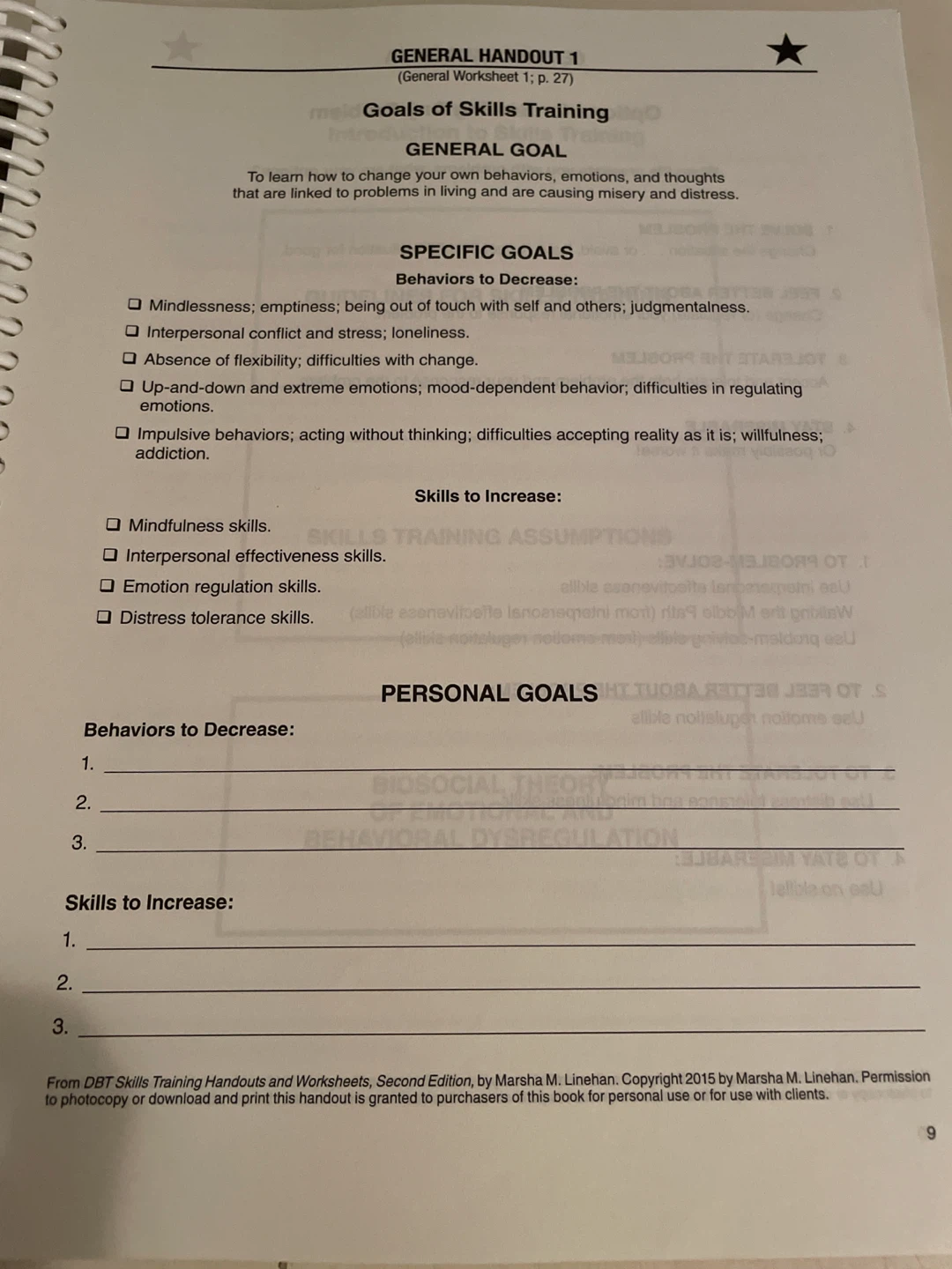 DBT Skills Training Handouts Worksheets - photo 2