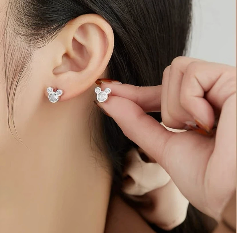 New Mouse Stud Earrings Sterling Silver - photo 2