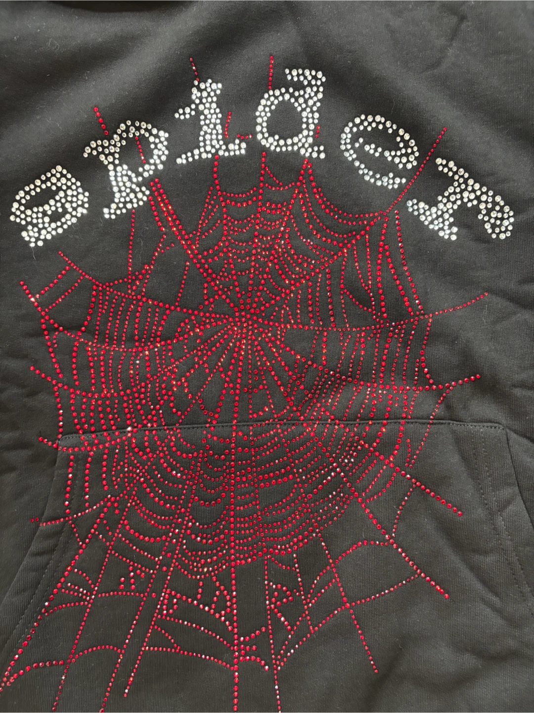 Red Rhinestone Sp5der Hoodie - photo 3