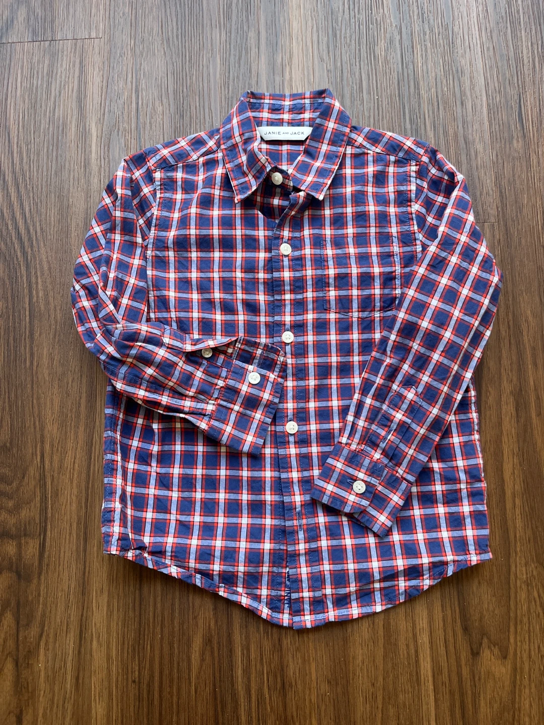 Janie and Jack Plaid Button-Up Shirt