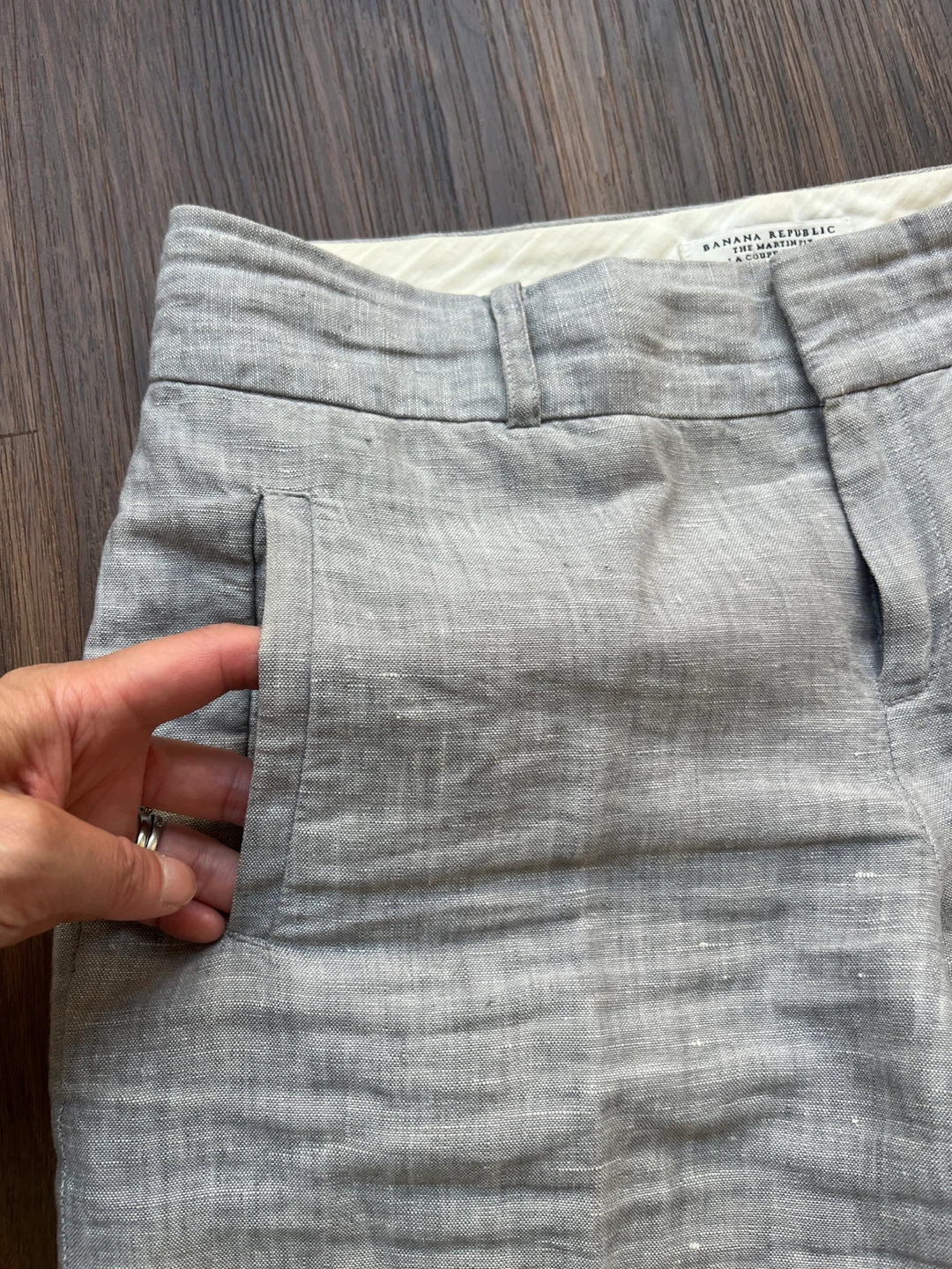 Banana Republic Linen Pants - Grey - Size 6 - photo 3