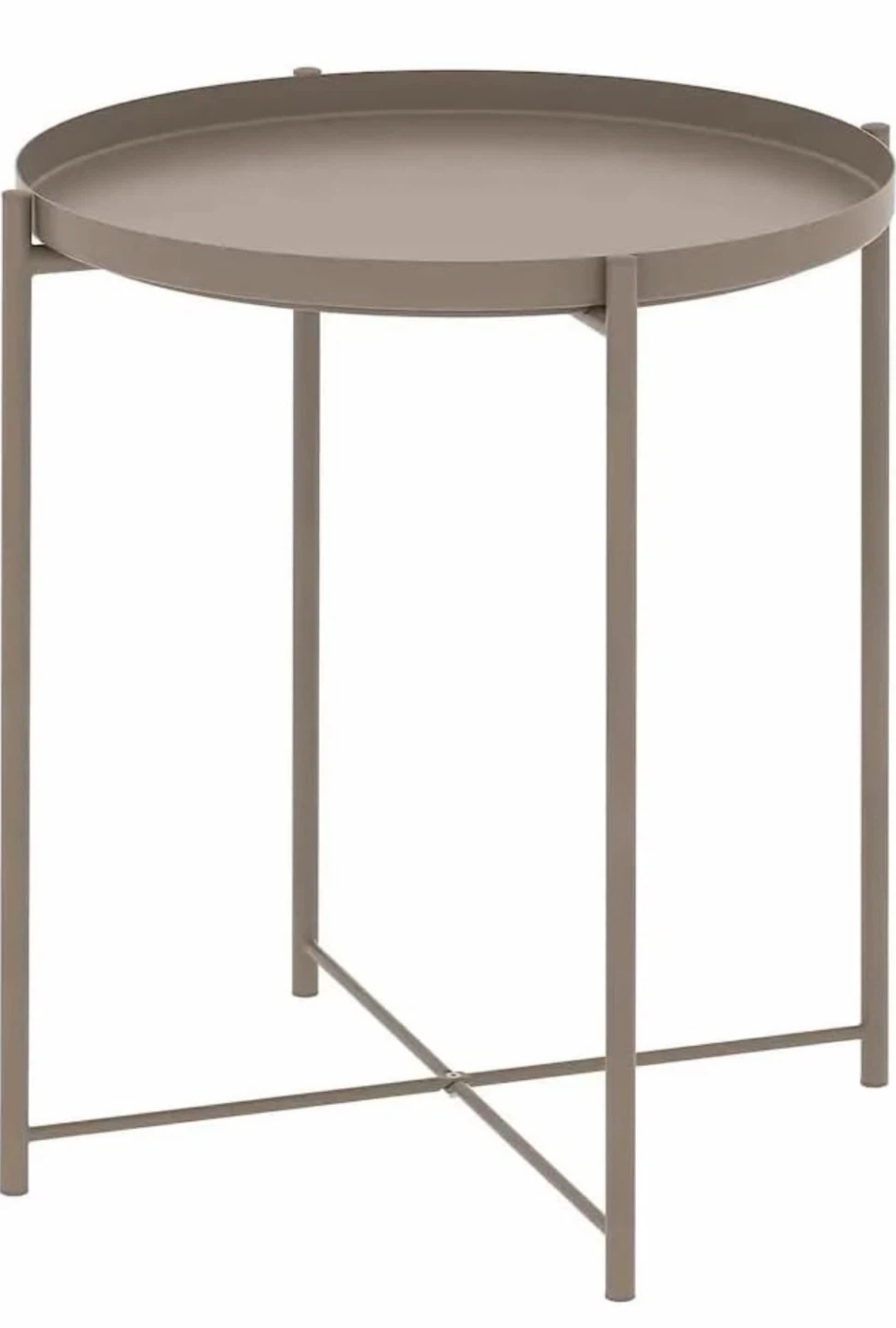 Round tray table grey - photo 2