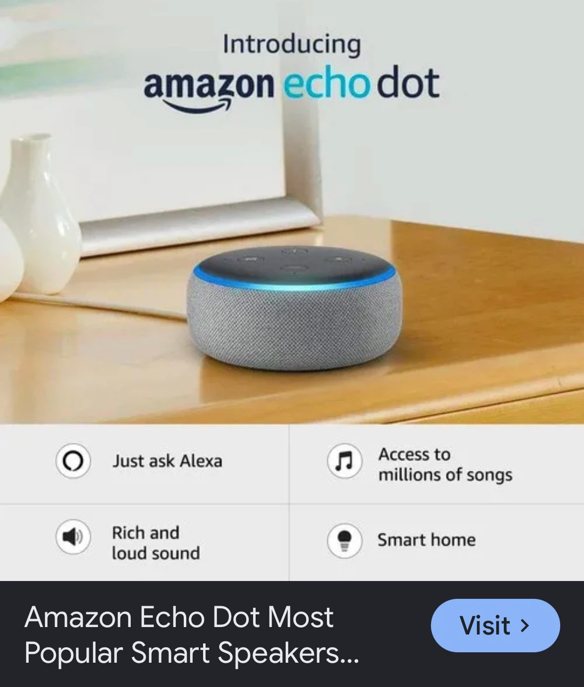 Amazon Echo Dot (3rd Gen) Smart Speaker - photo 2