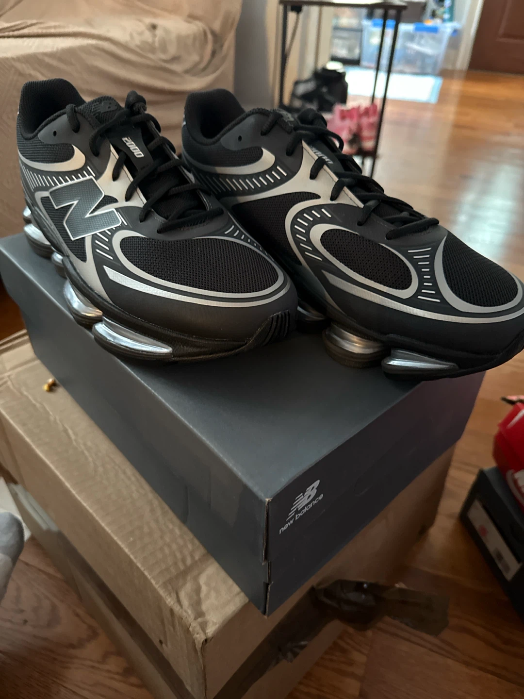 New Balance ARZB0 2000 Black/Silver Running Shoes Size 13 - photo 2