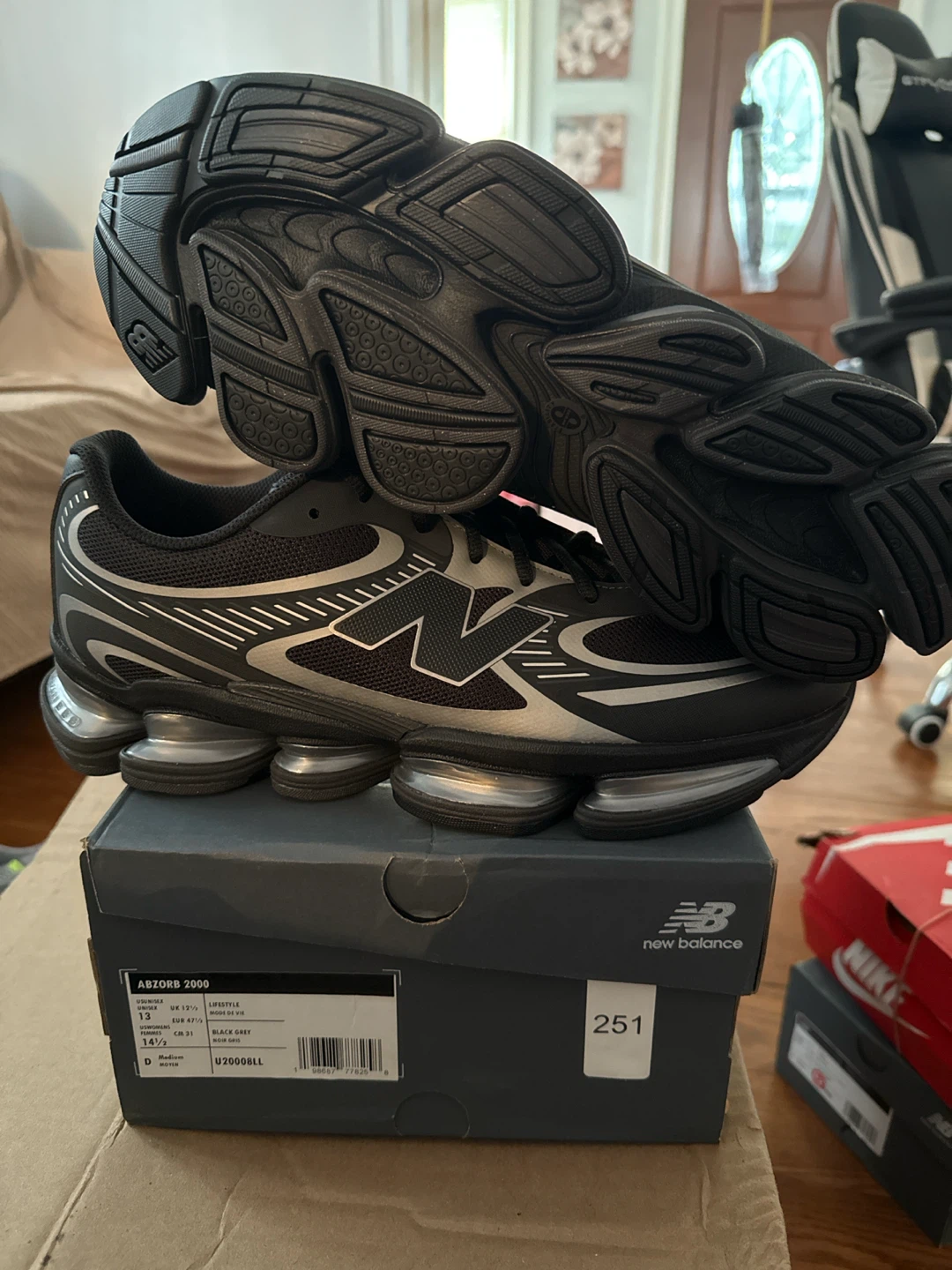 New Balance ARZB0 2000 Black/Silver Running Shoes Size 13 - photo 5