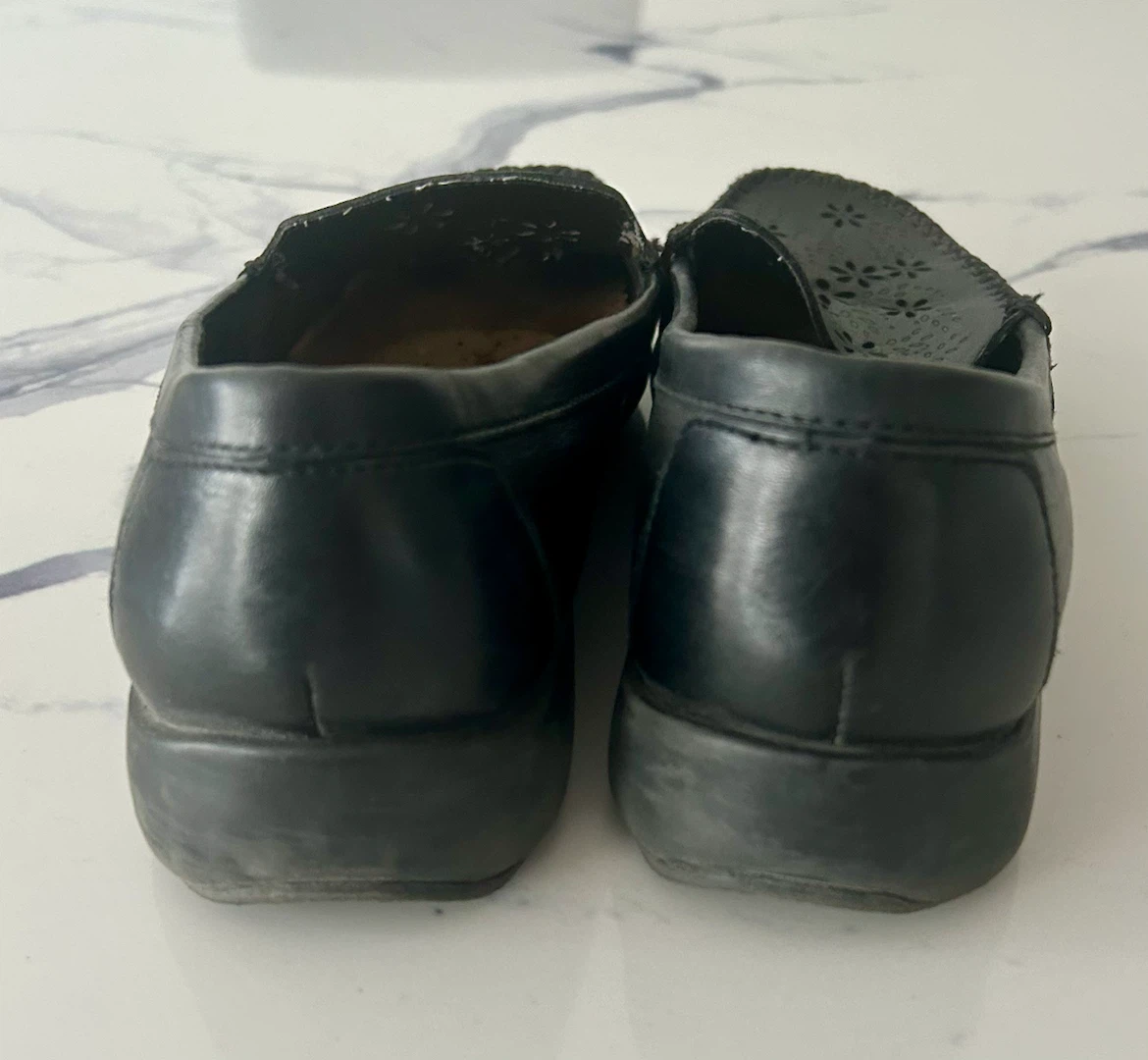 Black Leather Loafers - Women’s Size 9W - photo 3