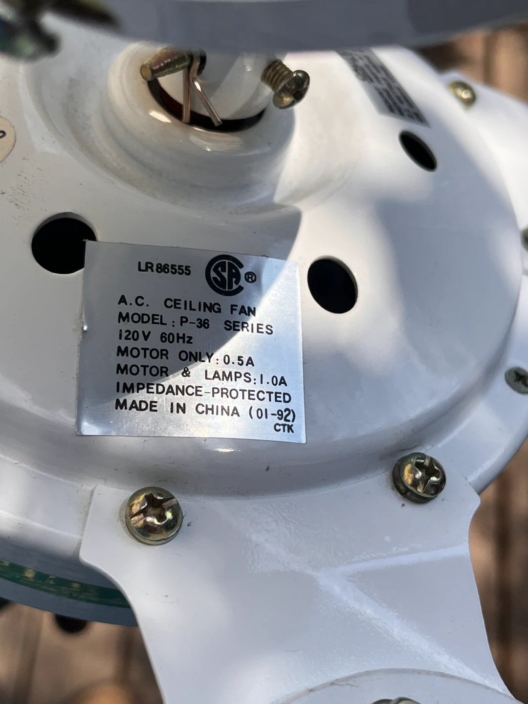 White Ceiling Fan - photo 4