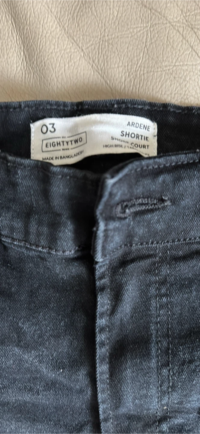 Ardene Black High Rise Shortie Shorts Size 03