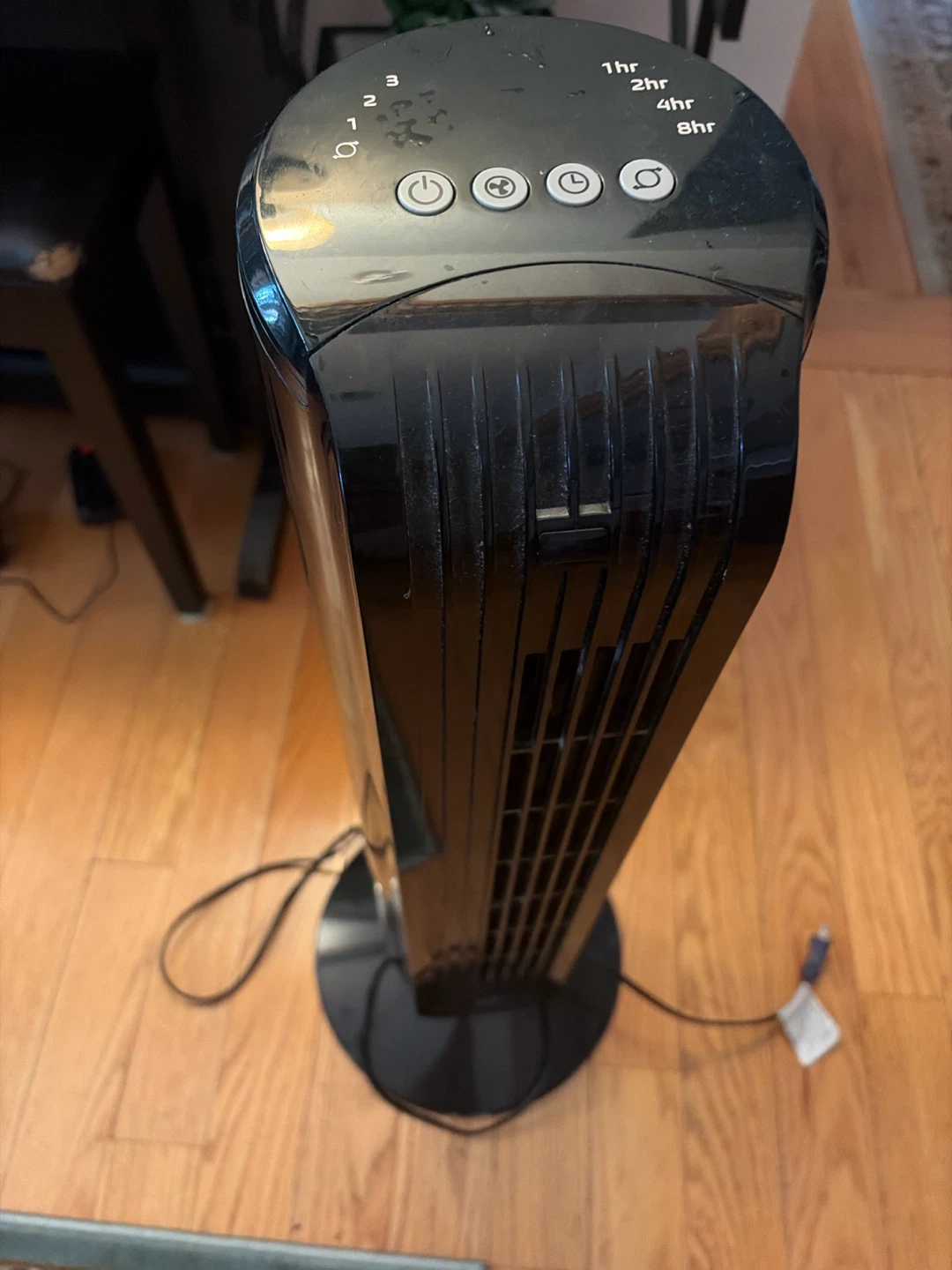 Lasko Black Tower Fan with Timer