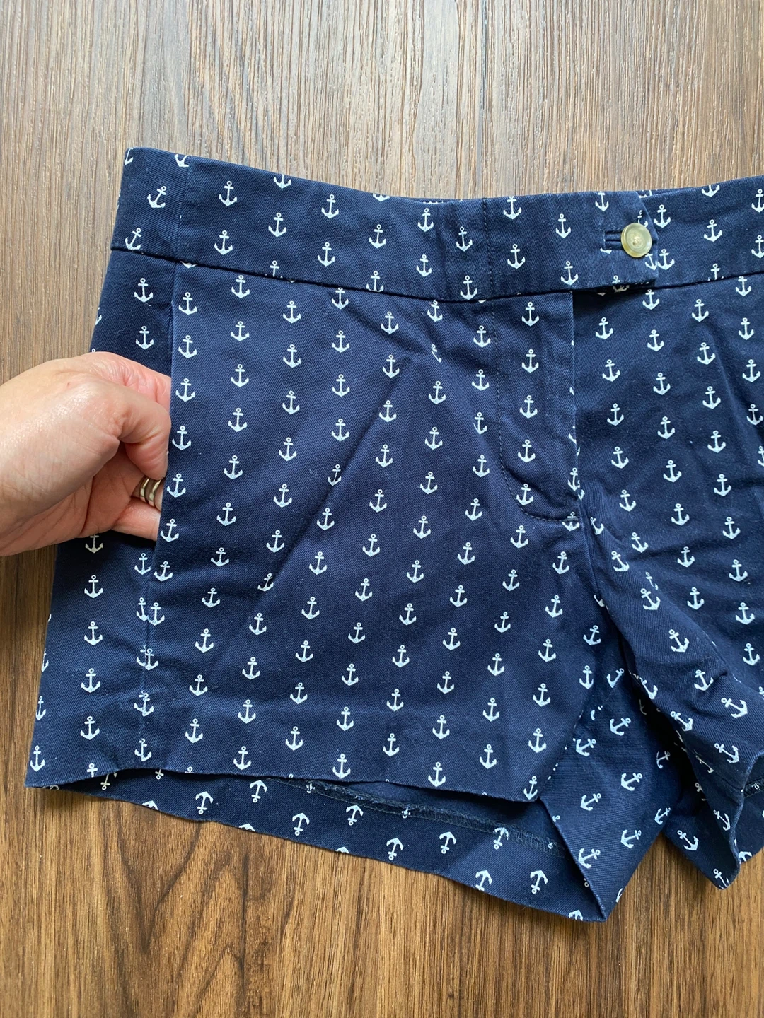 J. Crew Navy Anchor Print City Fit Shorts-Size 4 - photo 3