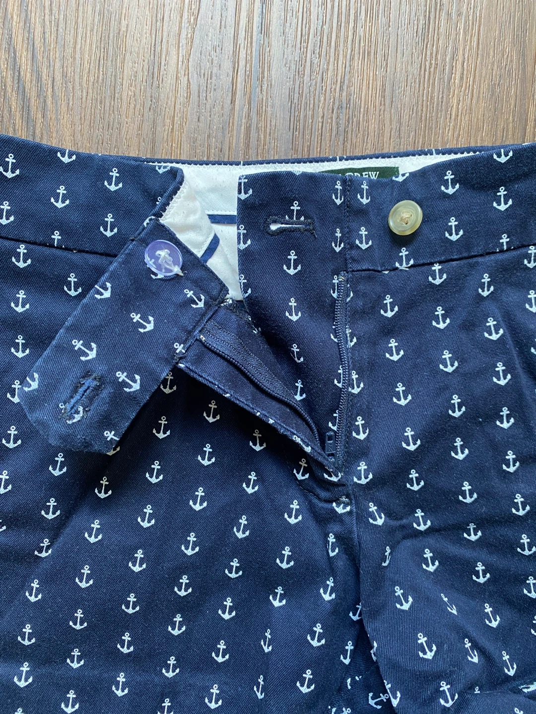 J. Crew Navy Anchor Print City Fit Shorts-Size 4 - photo 5