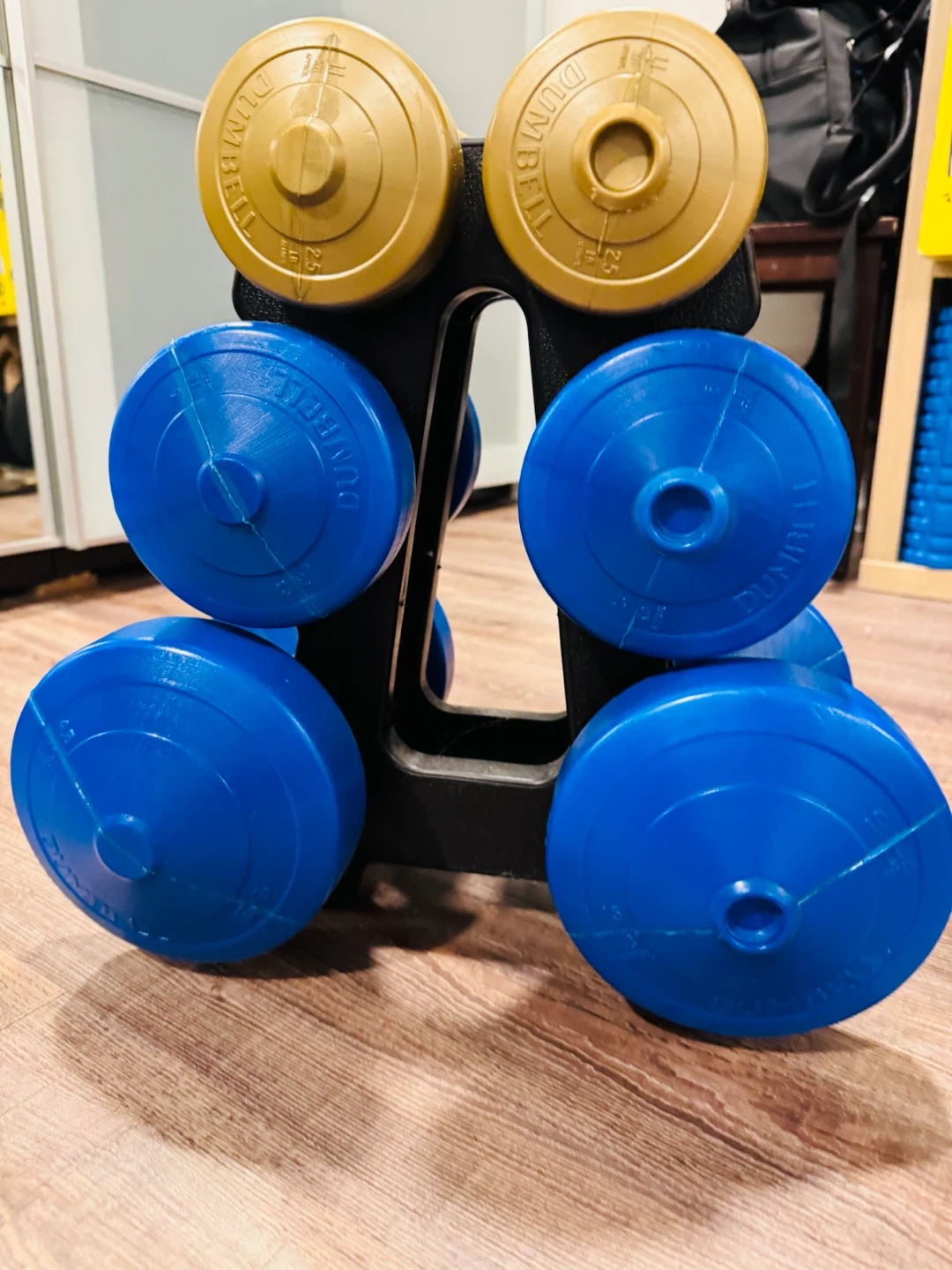 35 lb Dumbbell Set with Storage Rack / Weight Tower