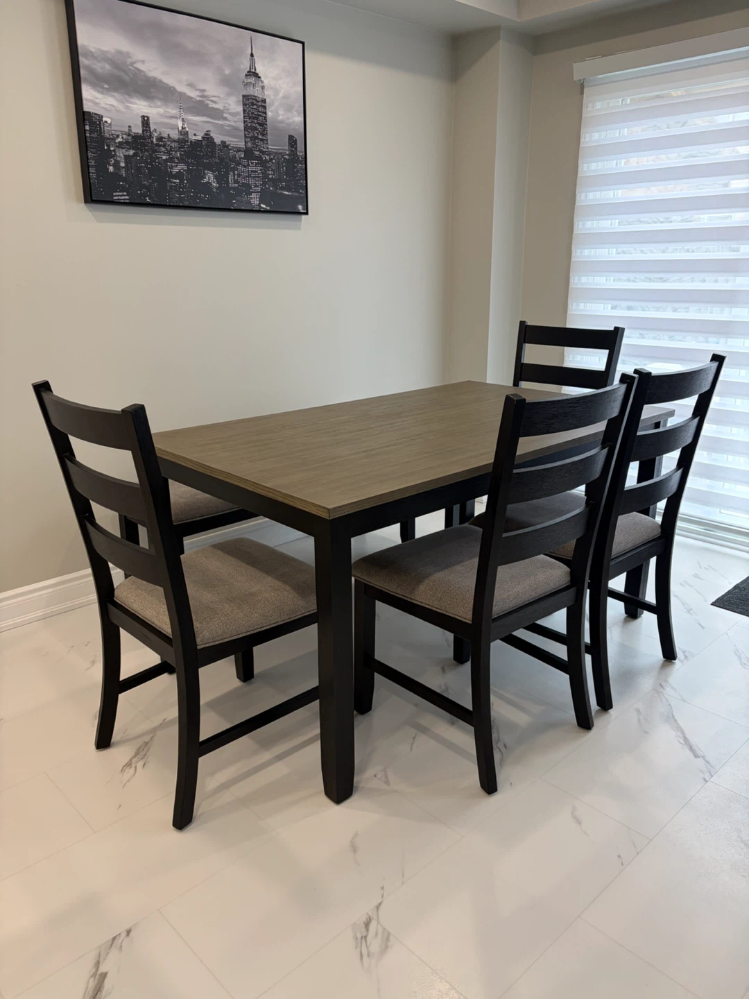 Dining Table Set with 4 Chairs and Bench - photo 2
