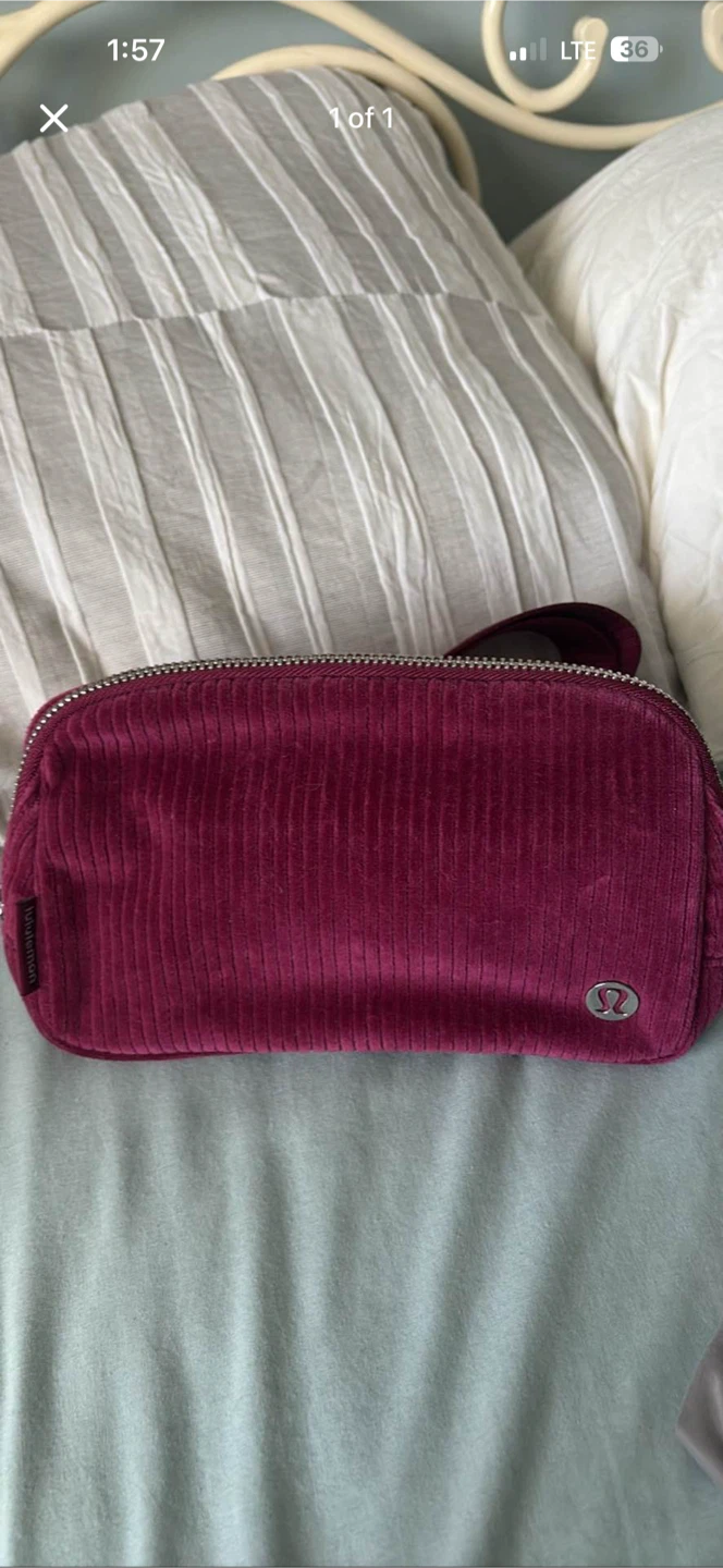 Lululemon belt bag 1L corduroy deep luxe