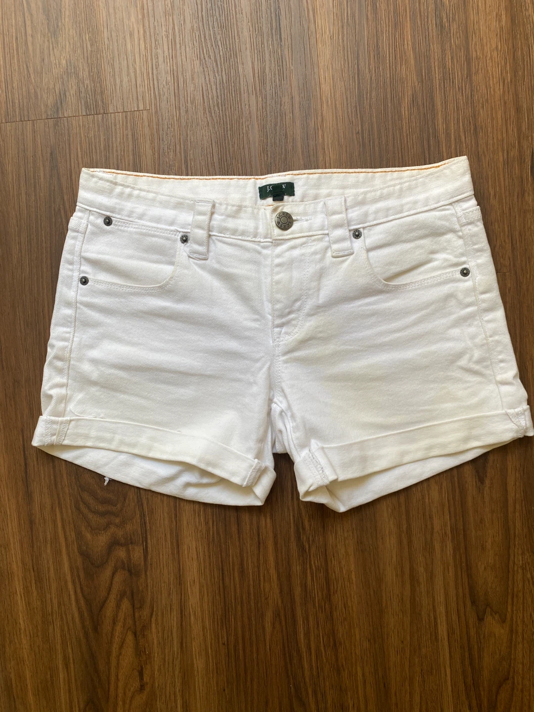 J.Crew White Roll Cutoff Shorts Size 2