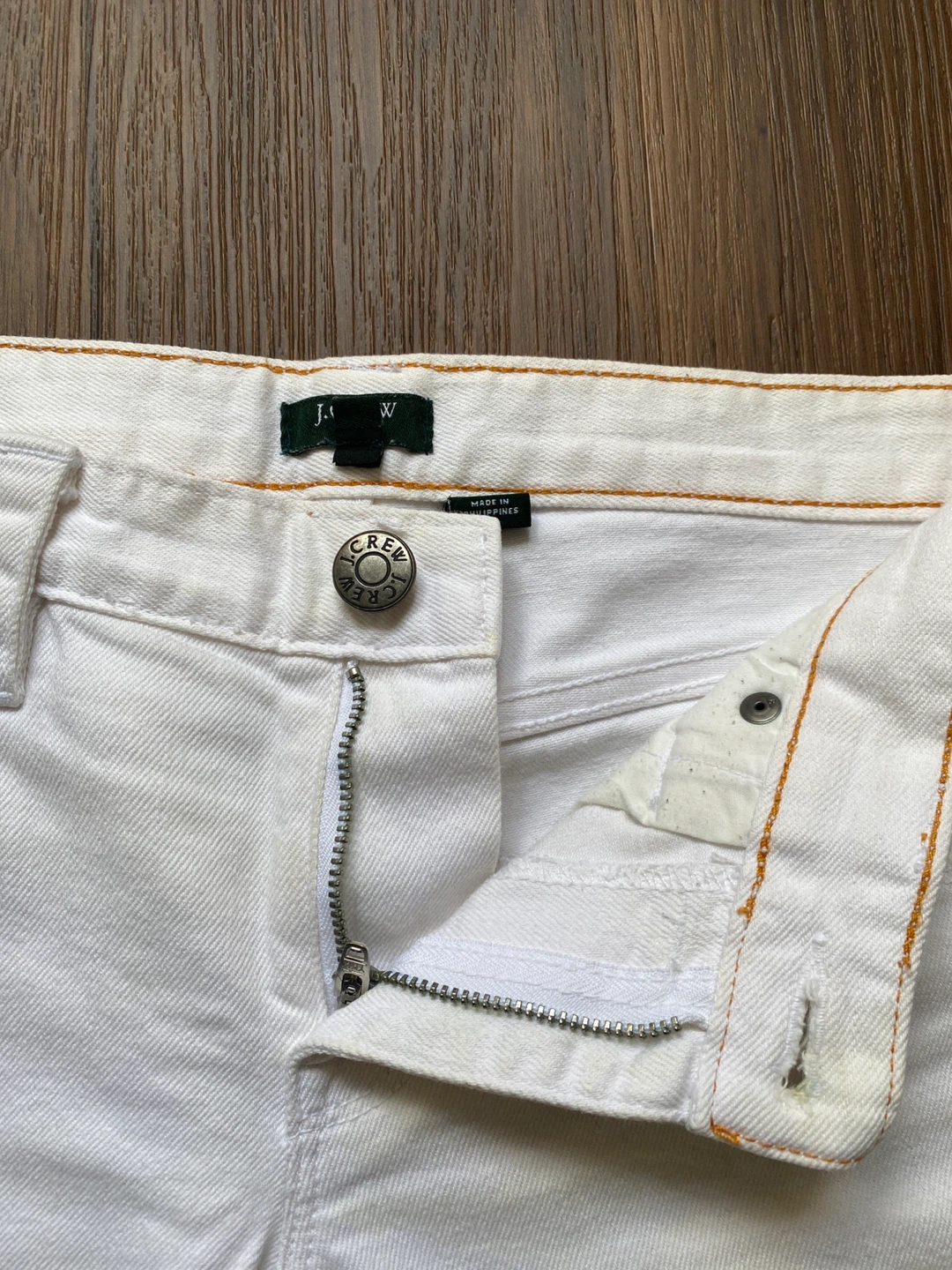 J.Crew White Roll Cutoff Shorts Size 2 - photo 3