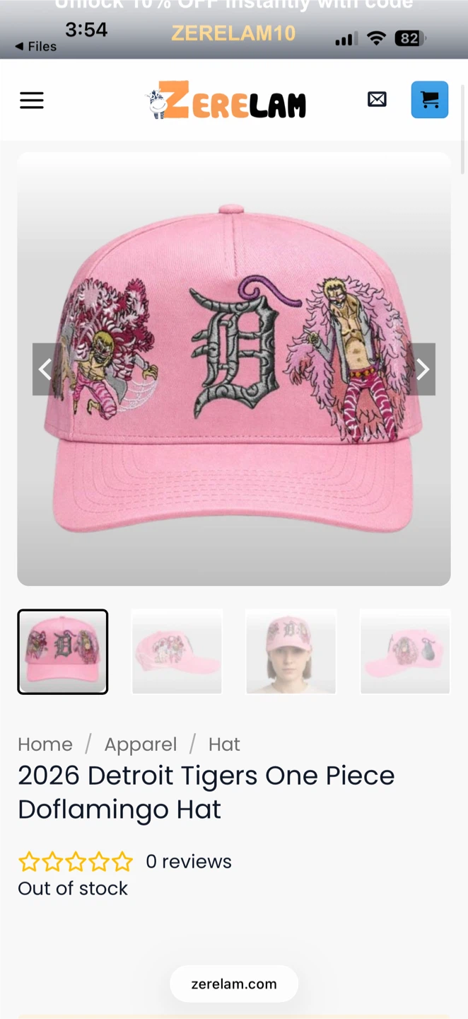 Pink Detroit Tigers One Piece Doflamingo Hat - photo 4