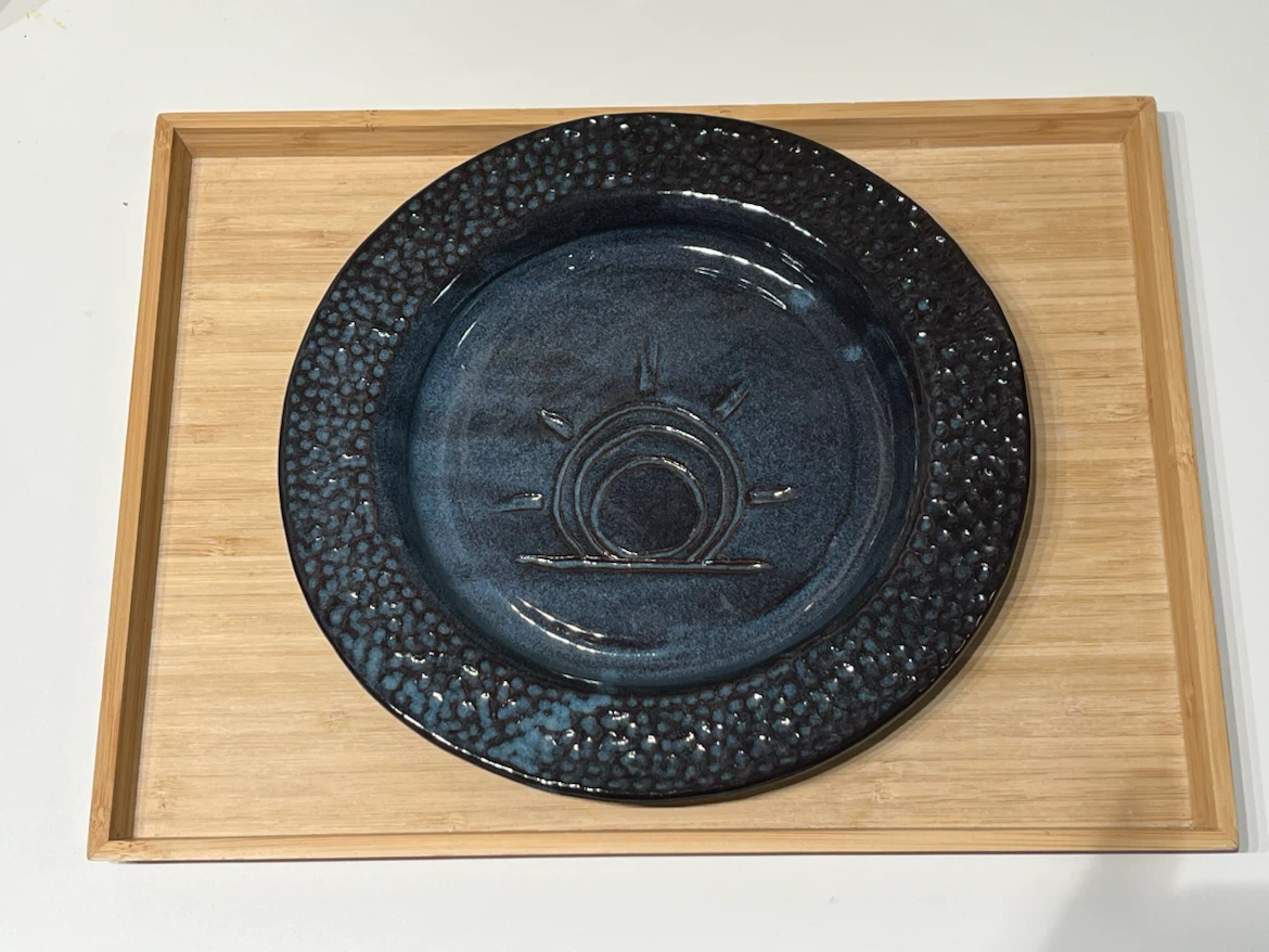 Artisanal Plate, blue