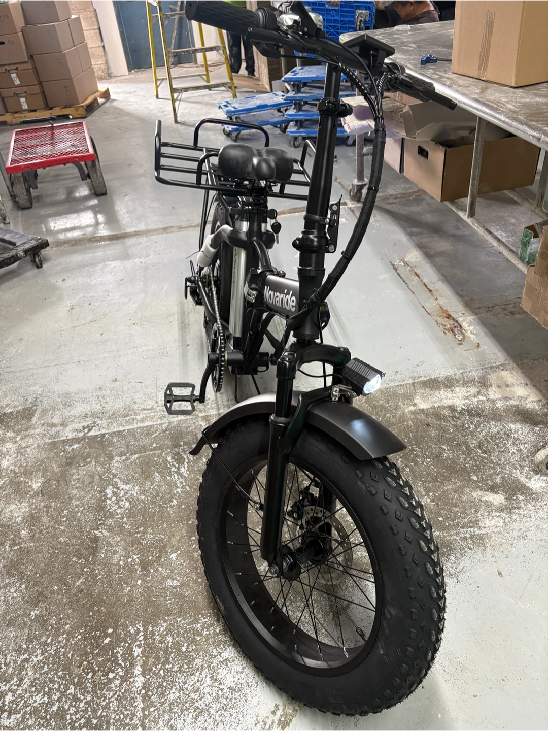 Novaride Fat Tire Electric Bike with Rack