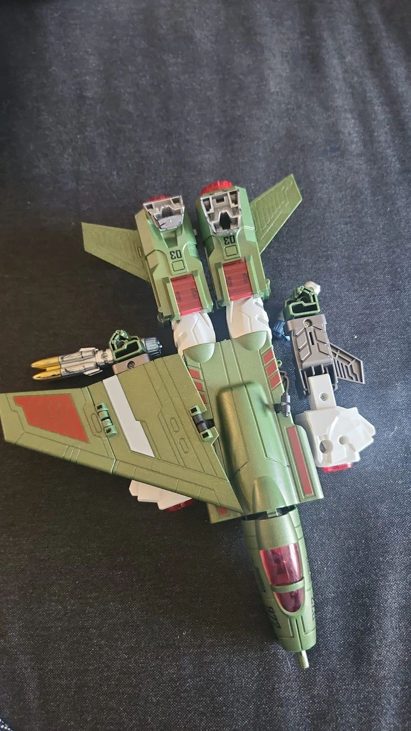 Green Jet Airplane Transformer Action Figure