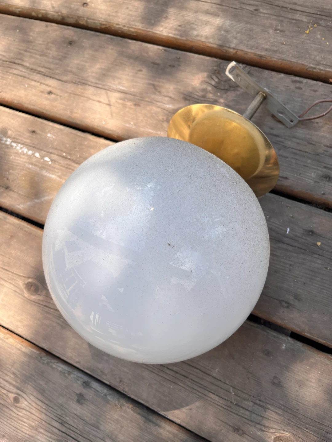 White Globe Ceiling Light Fixture