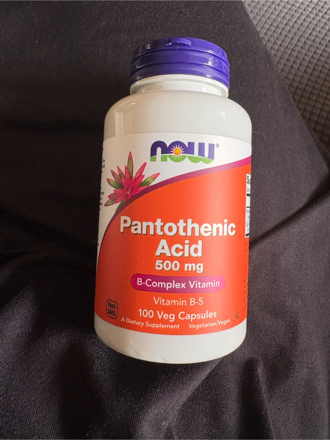 NOW Foods Pantothenic Acid (Vitamin B-5) 500mg, 100 Veg Capsules
