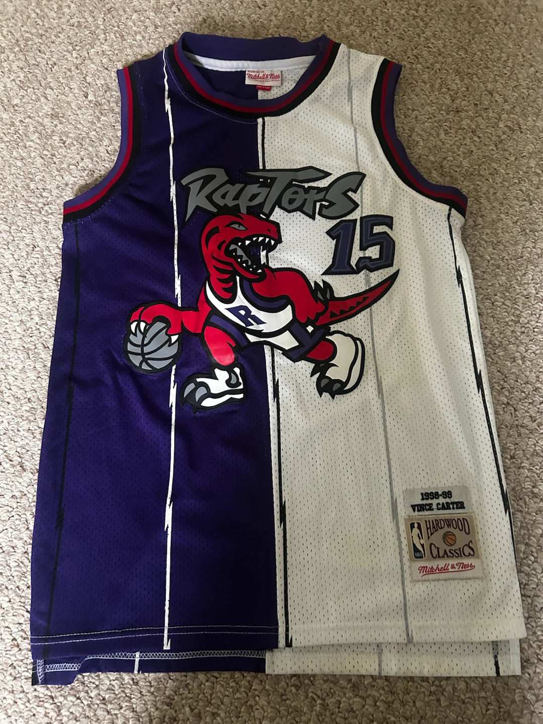 Mitchell & Ness Vince Carter Raptors Hardwood Jersey Large