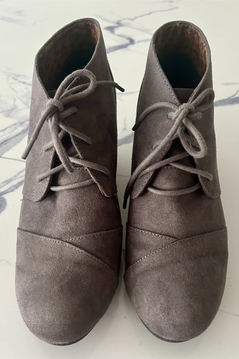 Maurices Grey Suede Wedge Ankle Boots (Size 9) - photo 2