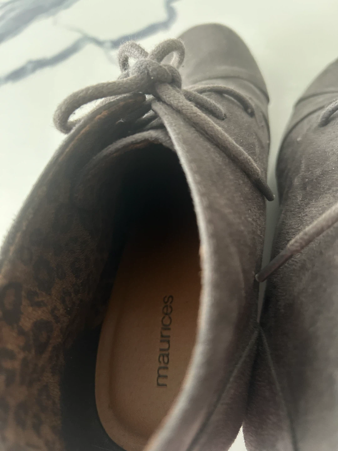 Maurices Grey Suede Wedge Ankle Boots (Size 9) - photo 4