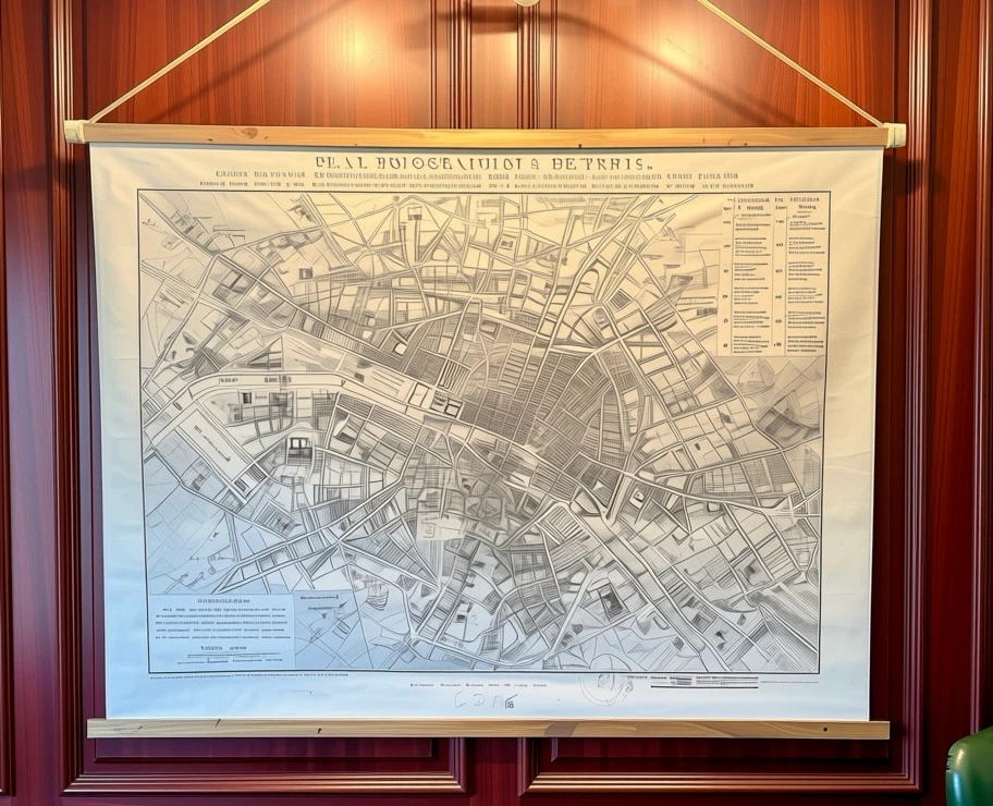 Plan Topographique de Paris Map