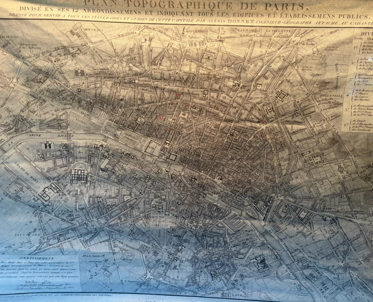 Plan Topographique de Paris Map - photo 2