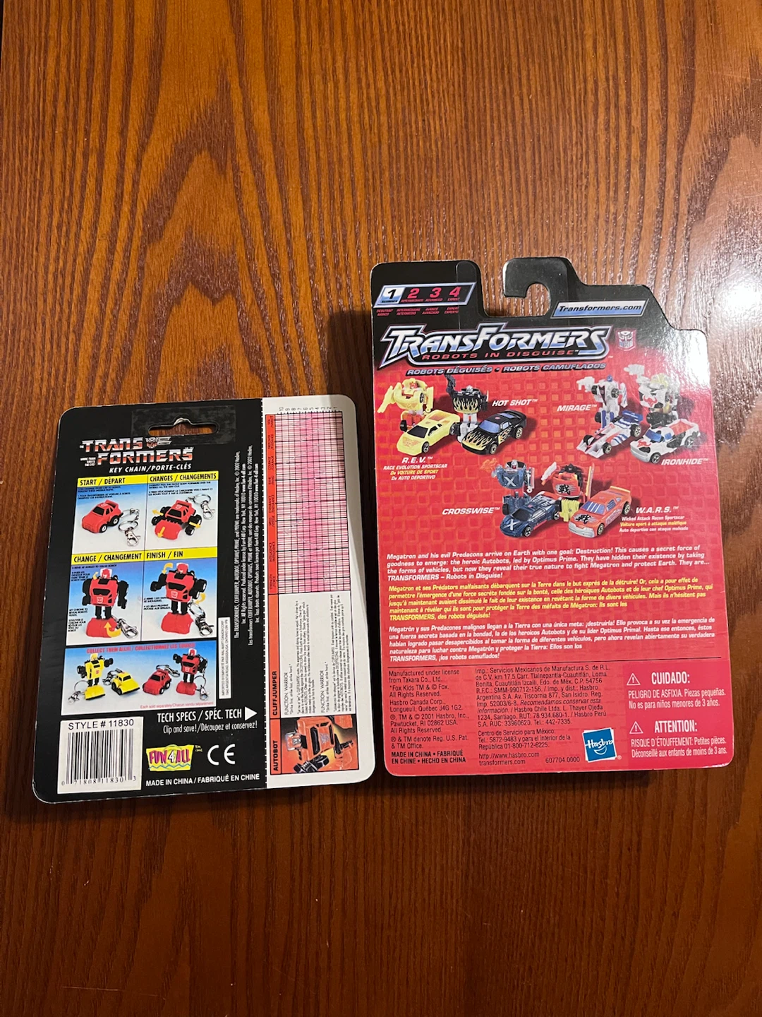 VINTAGE (2001-02) TRANSFORMER 2 PACK & KEYCHAIN - photo 2