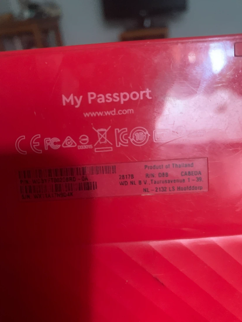 Red WD My Passport Portable External Hard Drive - photo 2