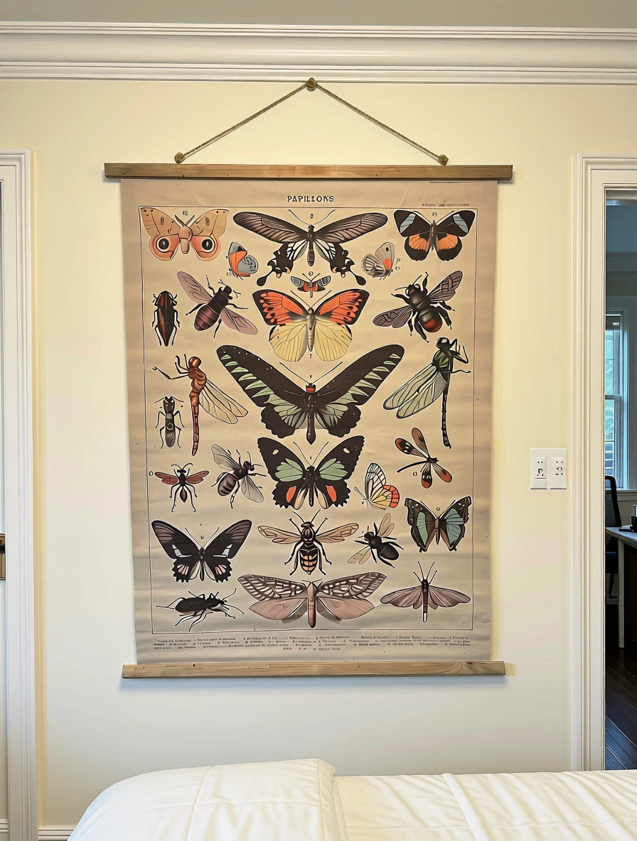 Vintage Butterfly Wall Chart