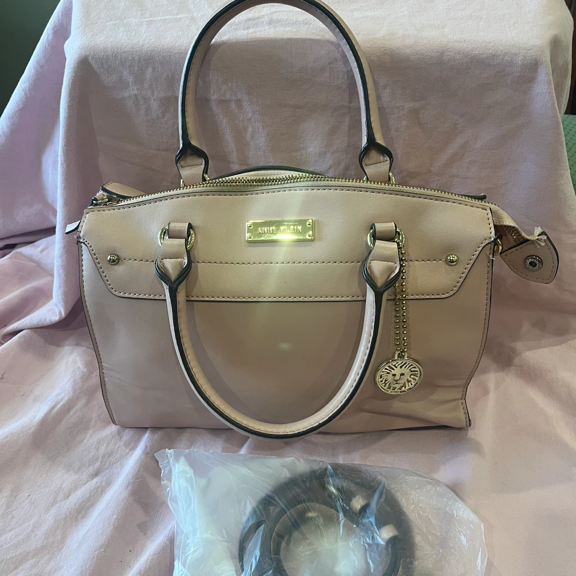 Anne Klein Satchel Handbag - Blush Pink