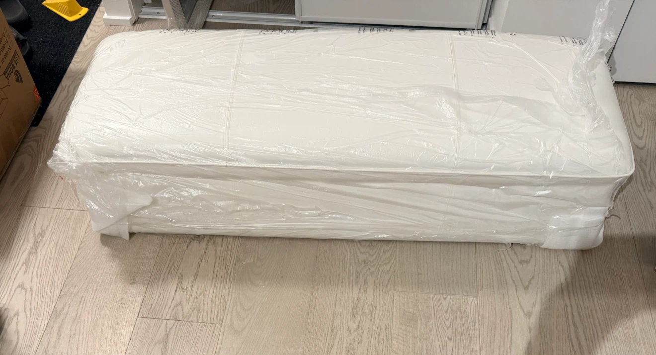 BRAND NEW IN BOX: Faux Leather Upholstered Storage Bench - photo 3