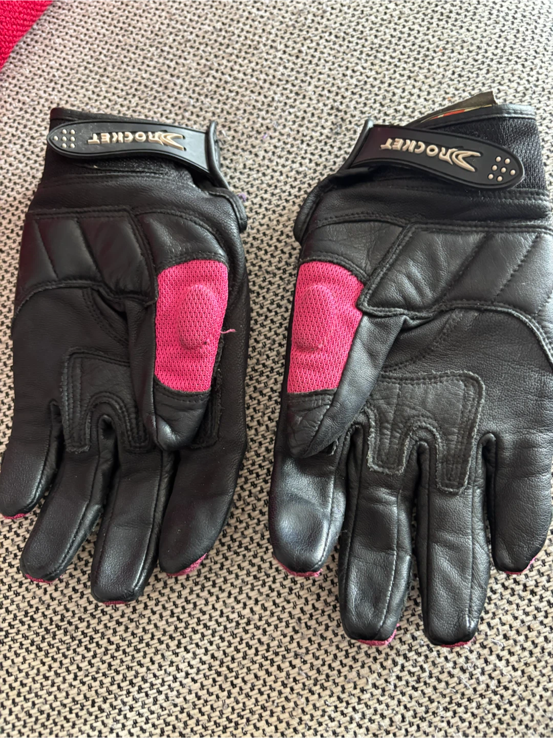 Rocket Motorcycle Gloves - Black/Pink - photo 2