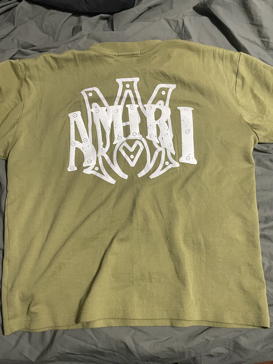 AMIRI T-Shirt - Olive Green - Size L