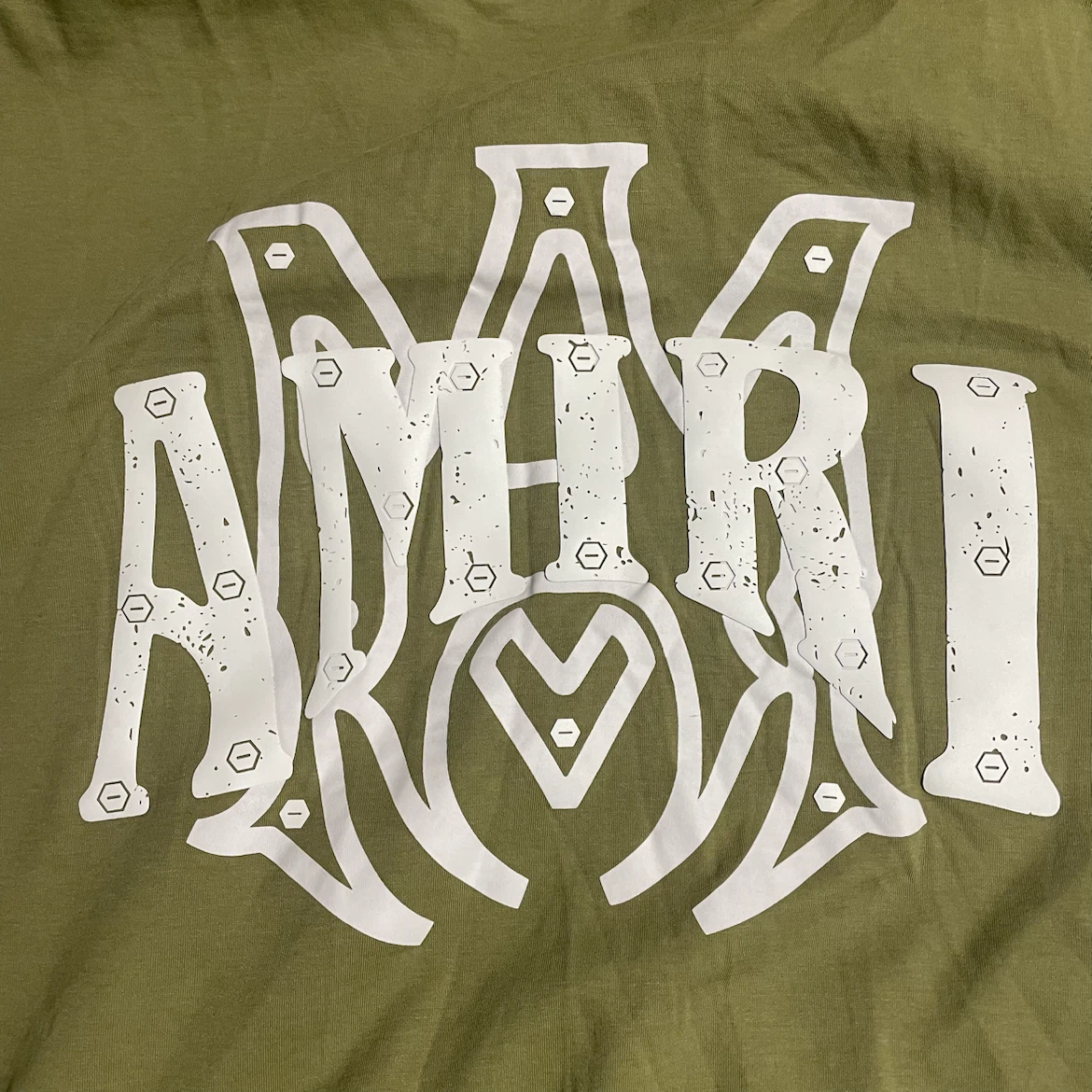 AMIRI T-Shirt - Olive Green - Size L - photo 2