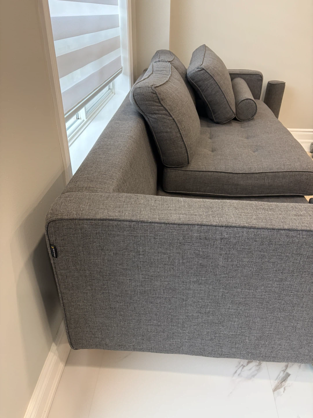 Grey Sectional Sofa with Chaise - photo 3