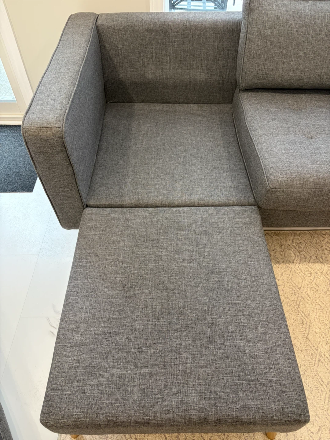 Grey Sectional Sofa with Chaise - photo 5