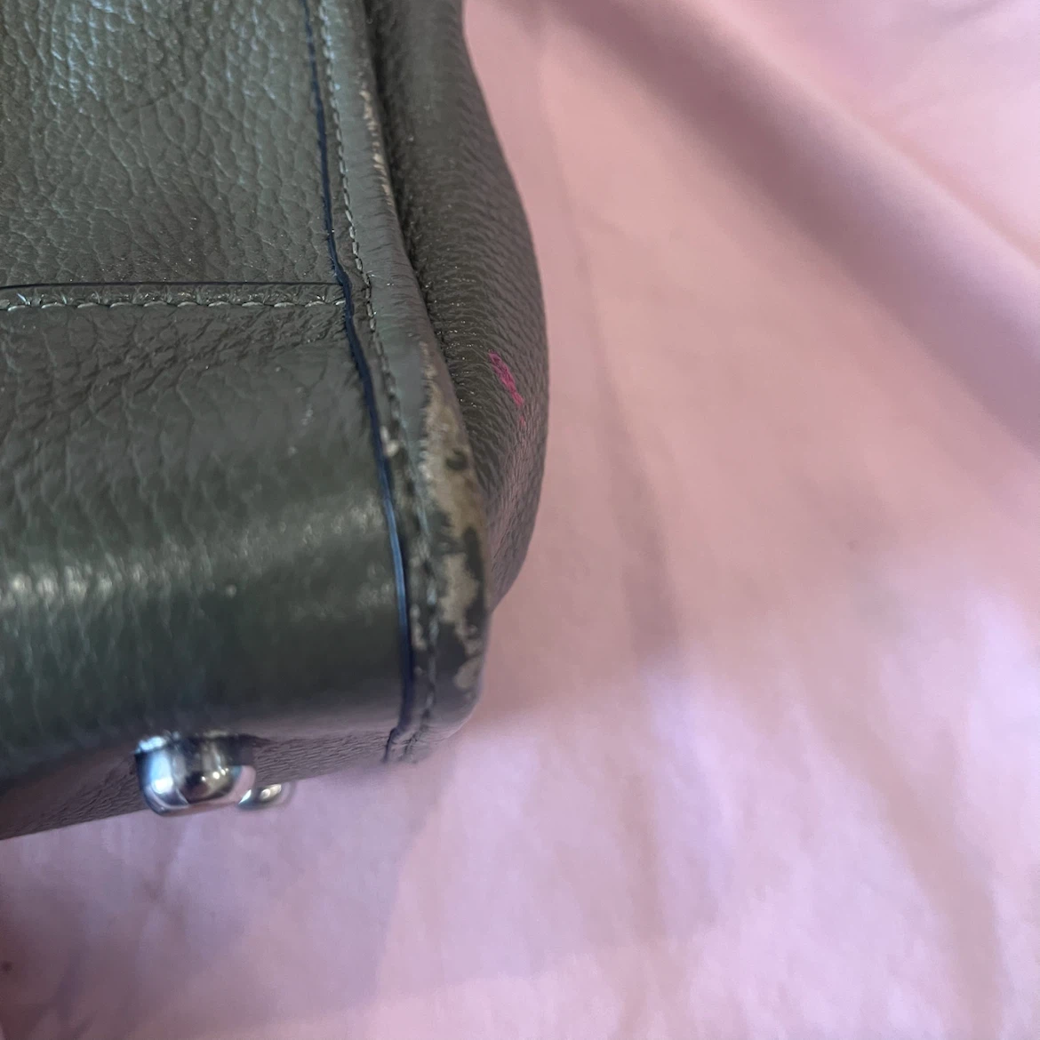Coach Leather Tote Bag - Olive Green - photo 3