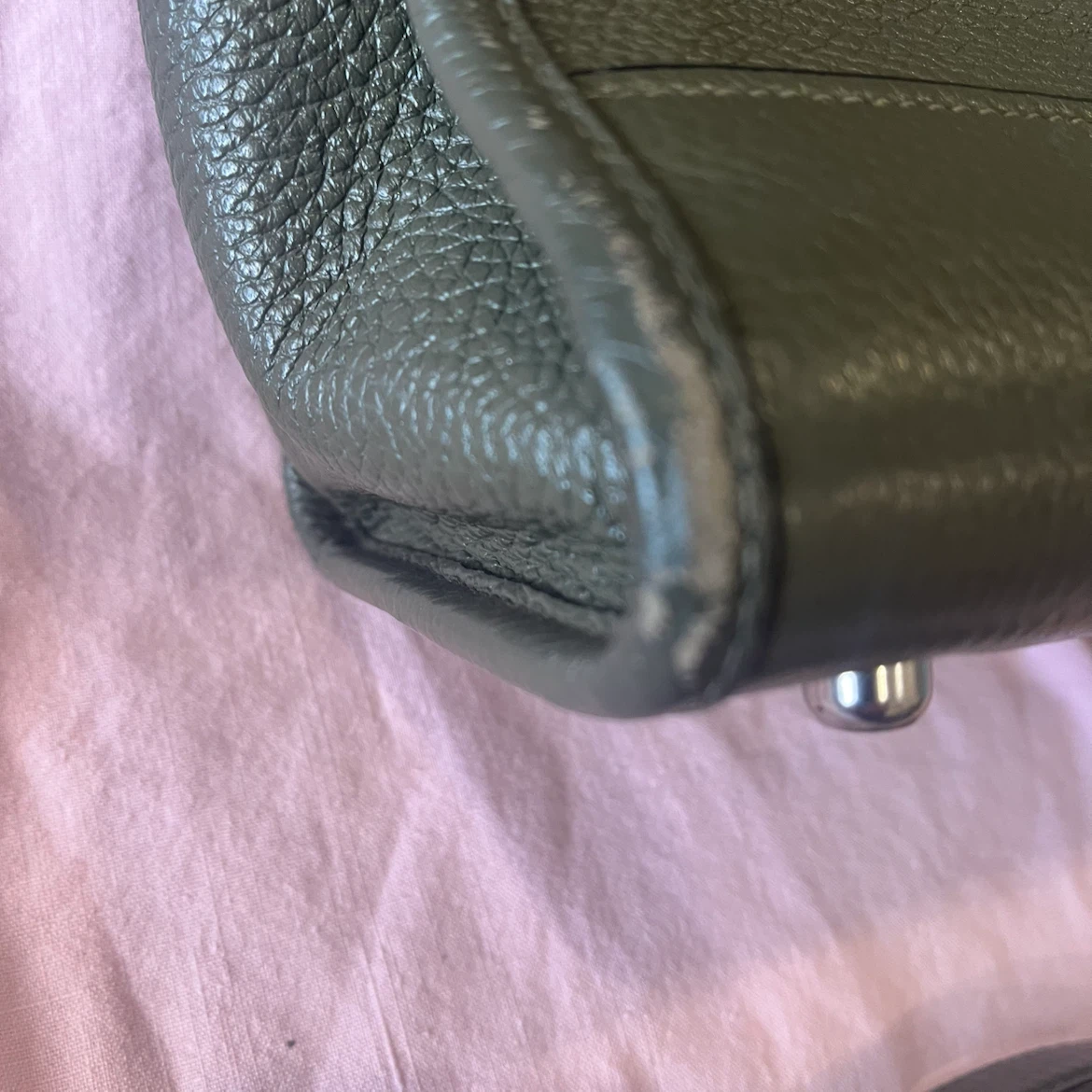 Coach Leather Tote Bag - Olive Green - photo 4