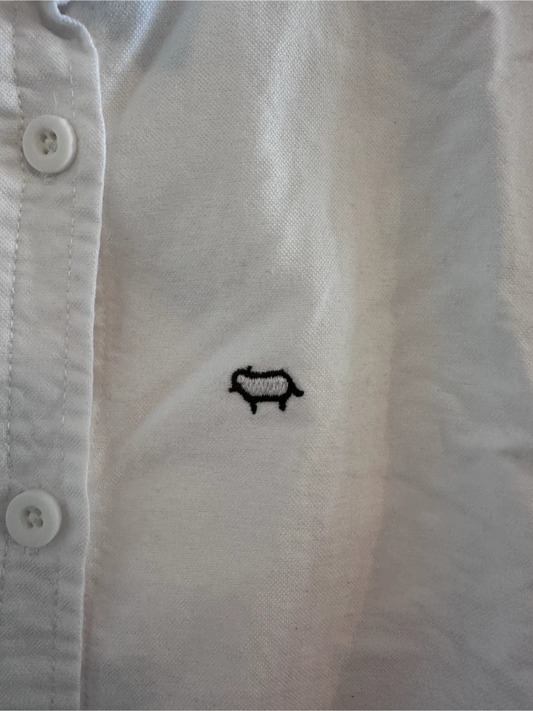 Peau de Loup White Button-Up Shirt - Size 8 - photo 3