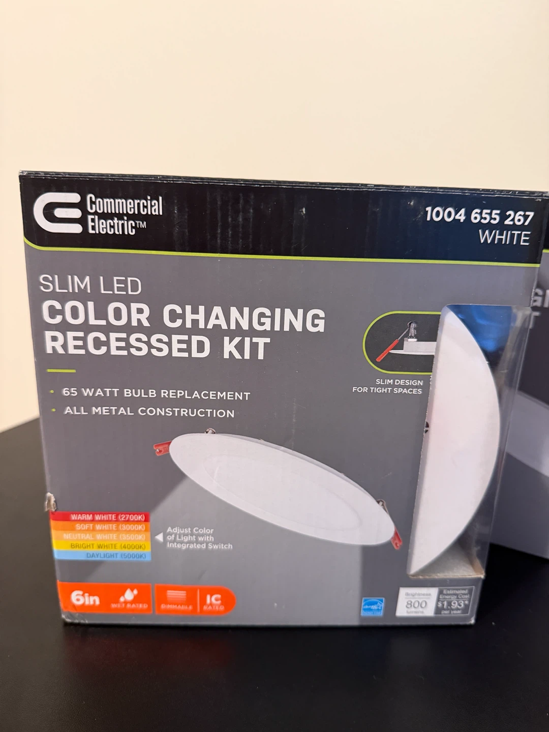 Commercial Electric Slim LED Color Changing Recessed Kit - photo 2