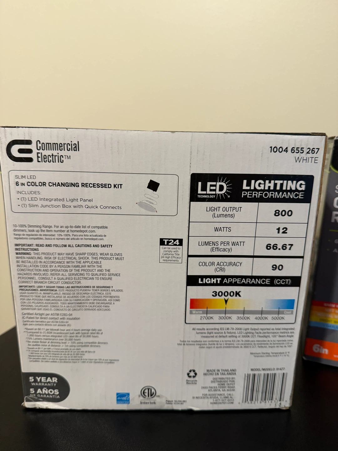 Commercial Electric Slim LED Color Changing Recessed Kit - photo 4