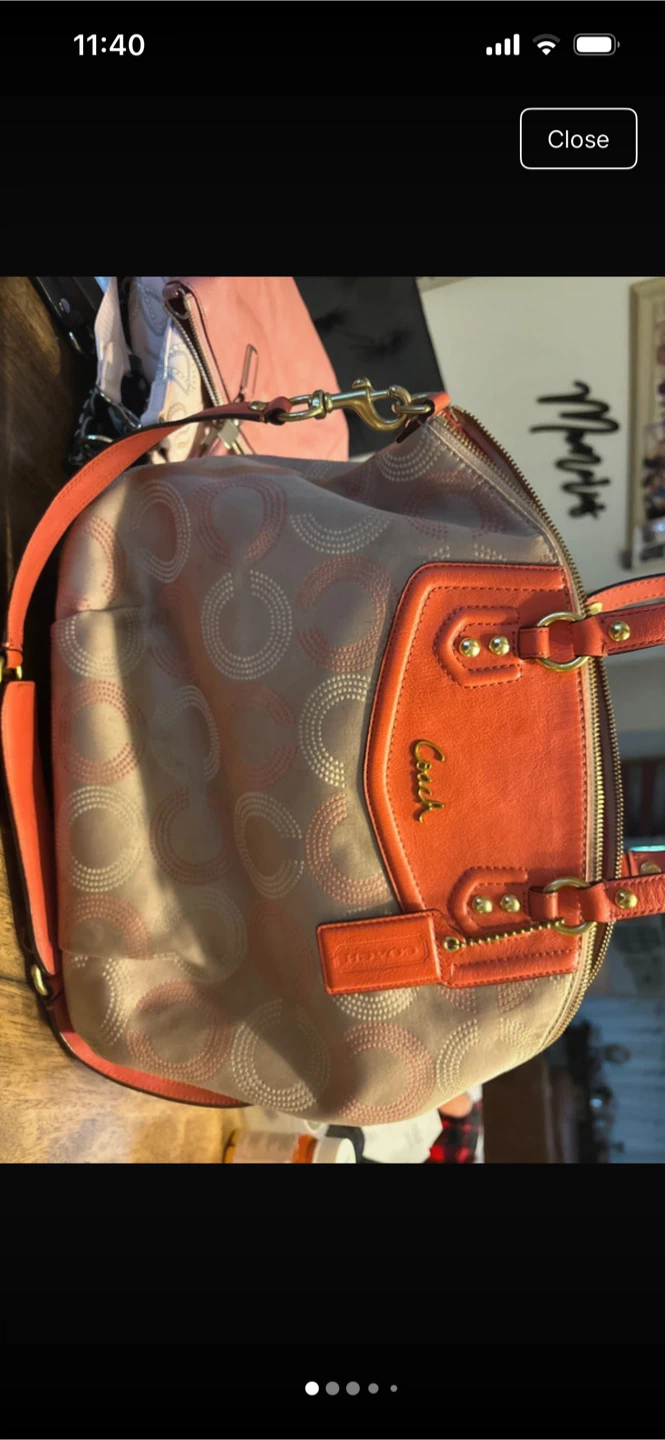 Coach Canvas & Leather Shoulder Bag