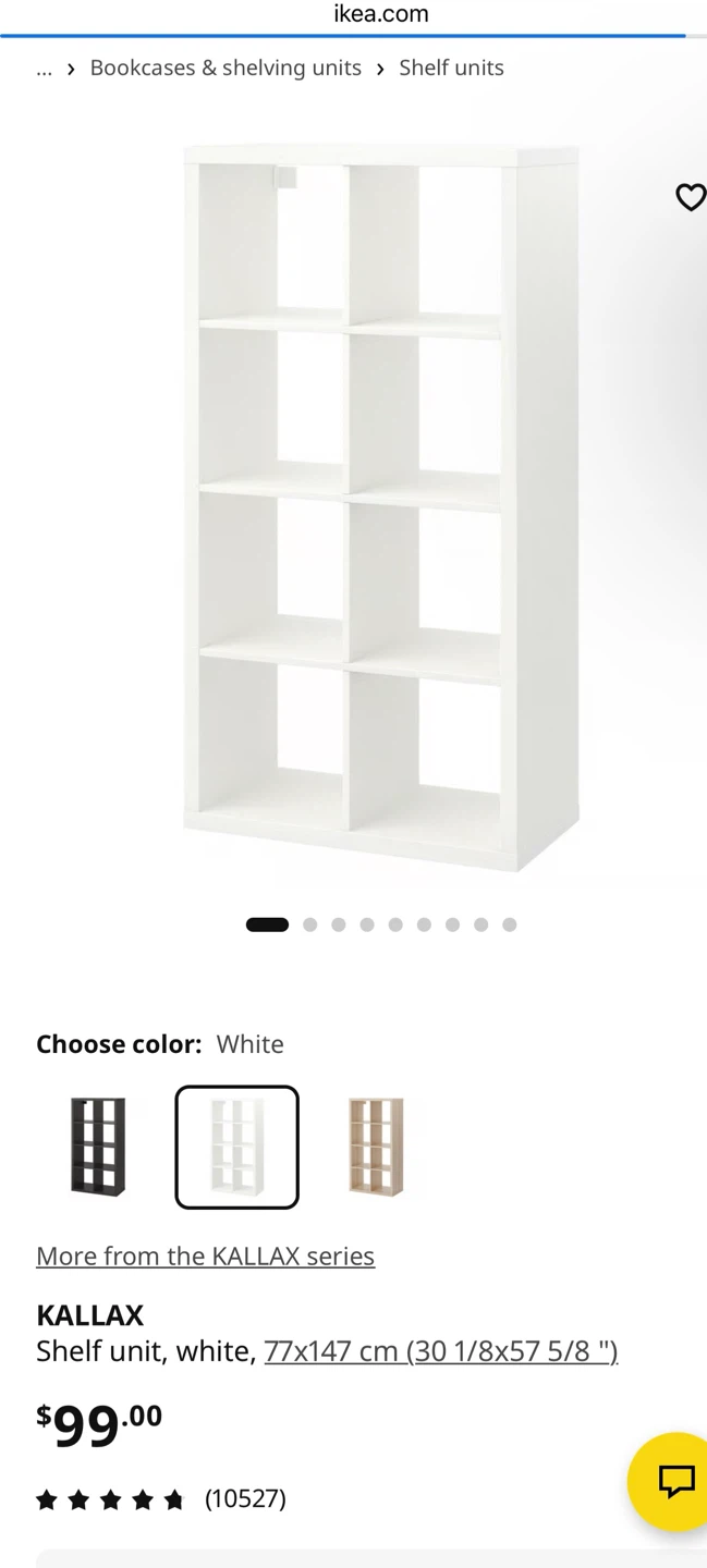 IKEA KALLAX Shelf Unit - White