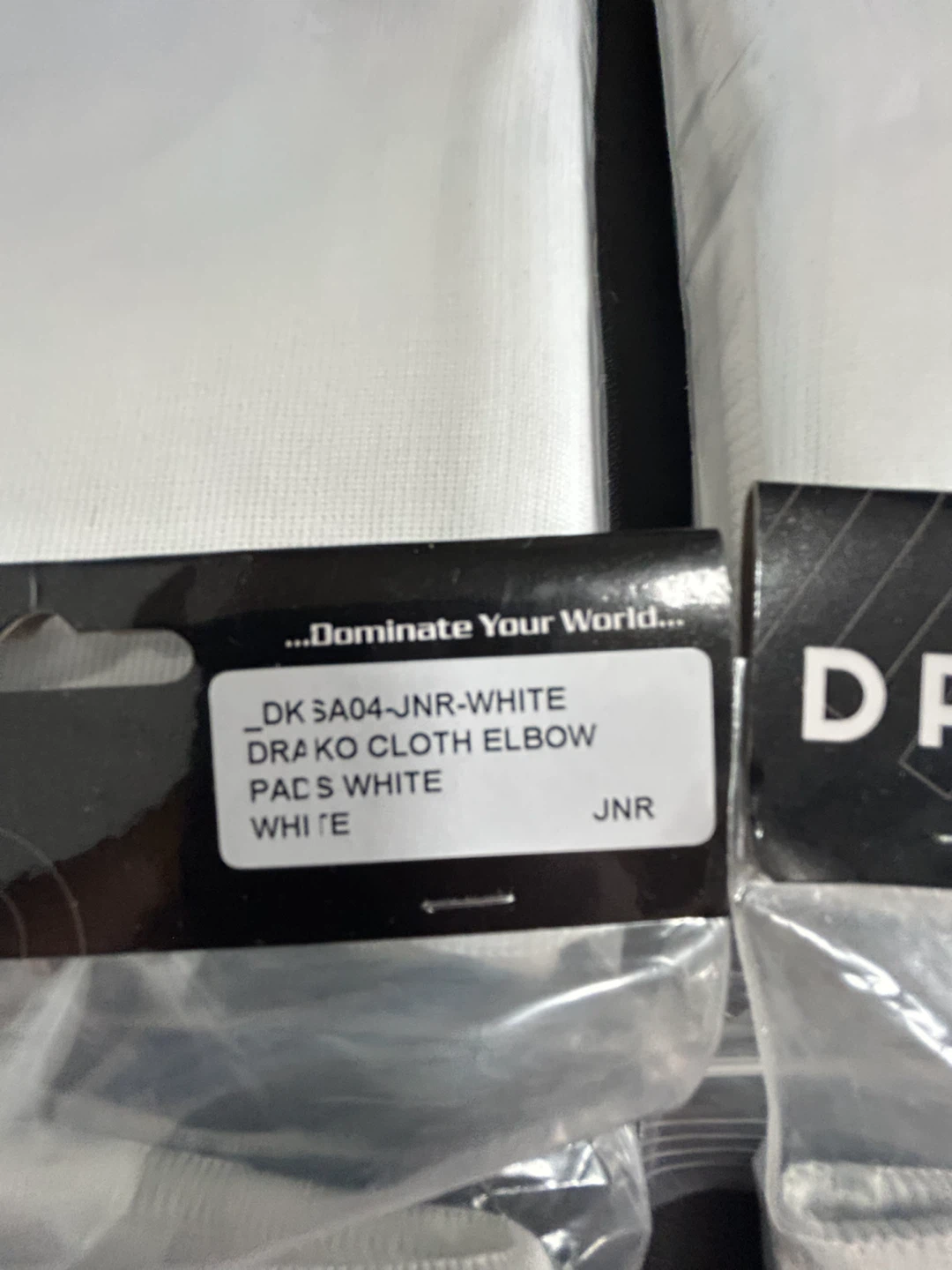 DRAKO Cloth Elbow Pads - White - JNR - photo 2